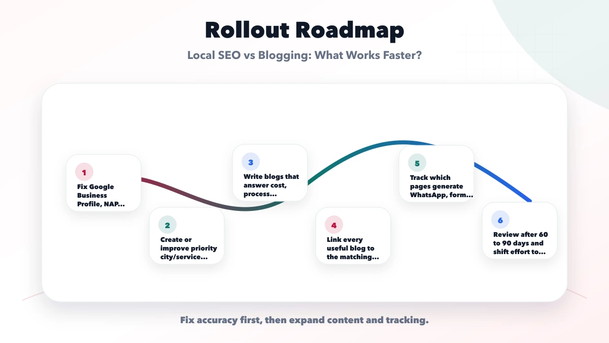 Local SEO vs Blogging: What Works Faster? roadmap