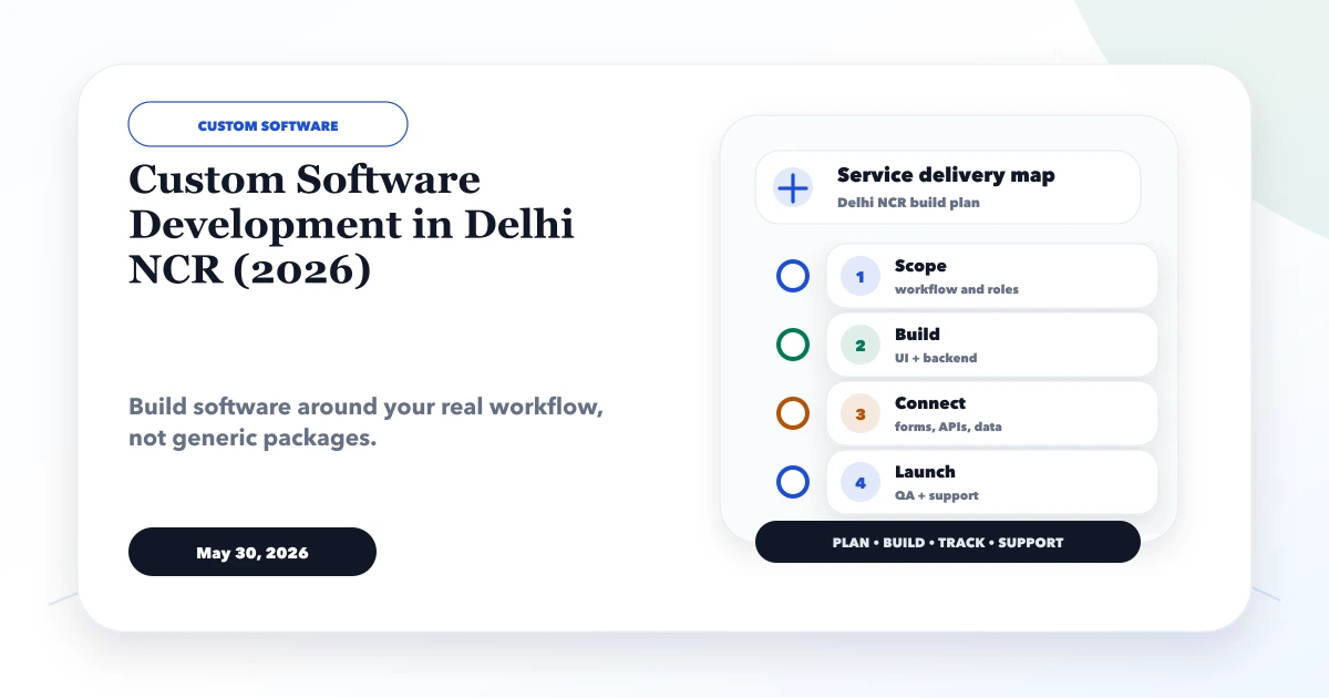 Custom Software Development in Delhi NCR (2026)