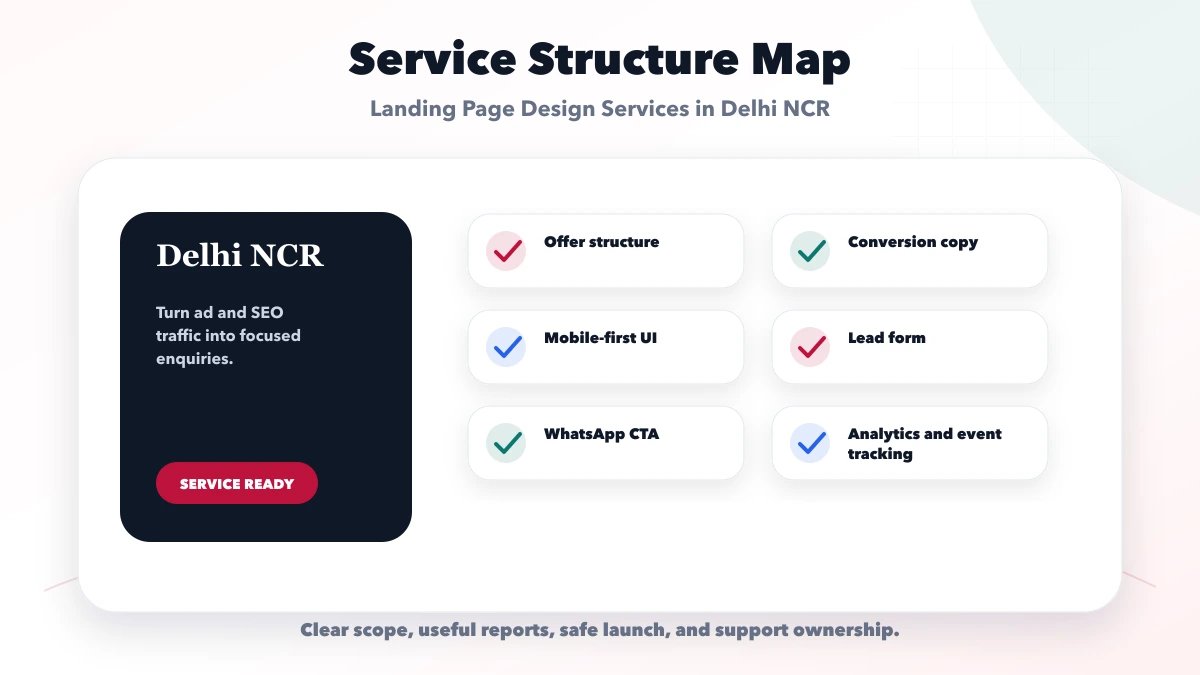 Landing Page Design Services in Delhi NCR structure map