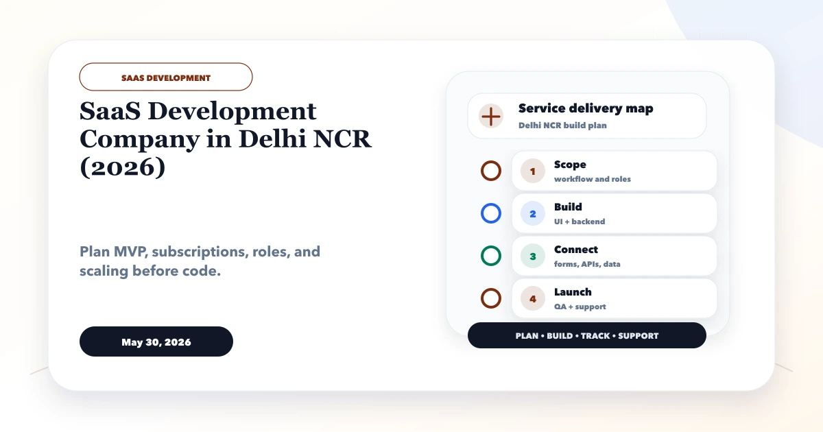 SaaS Development Company in Delhi NCR (2026)