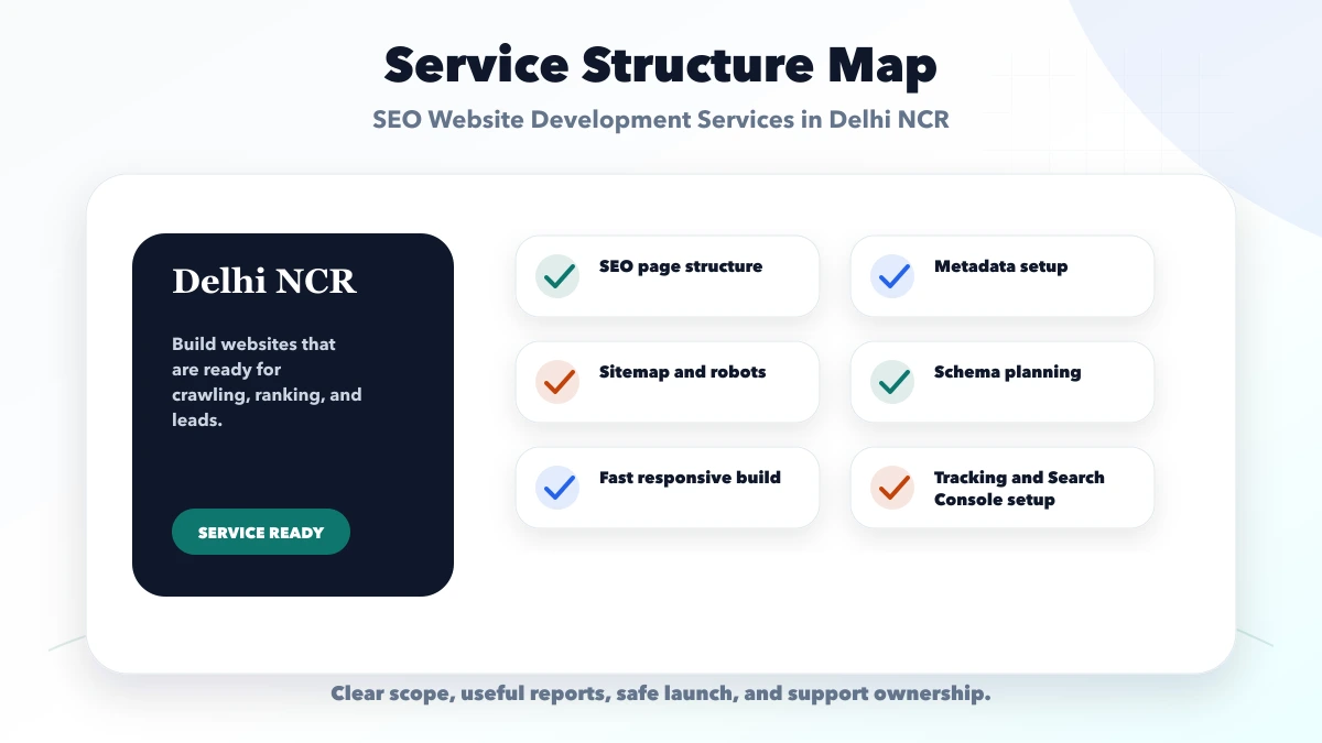 SEO Website Development Services in Delhi NCR structure map