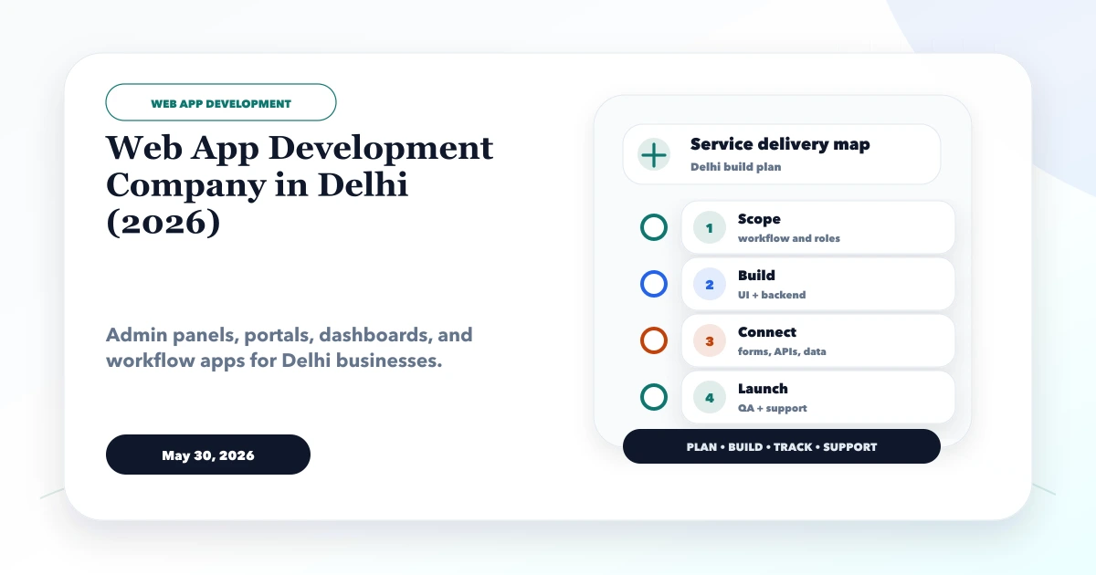 Web App Development Company in Delhi (2026)