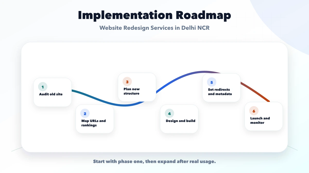 Website Redesign Services in Delhi NCR roadmap