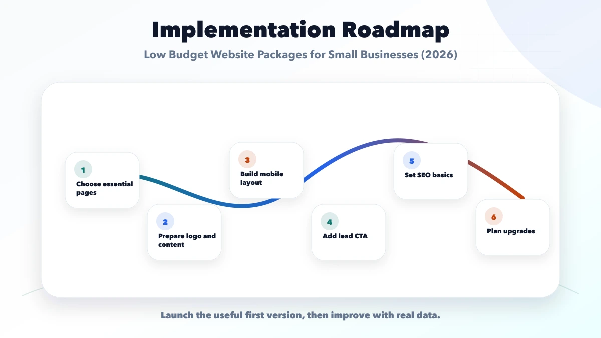 Low Budget Website Packages for Small Businesses (2026) roadmap
