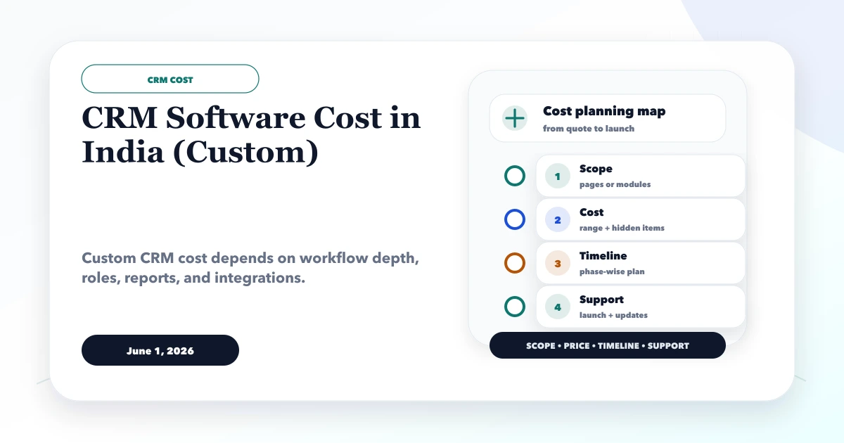 CRM Software Cost in India (Custom)