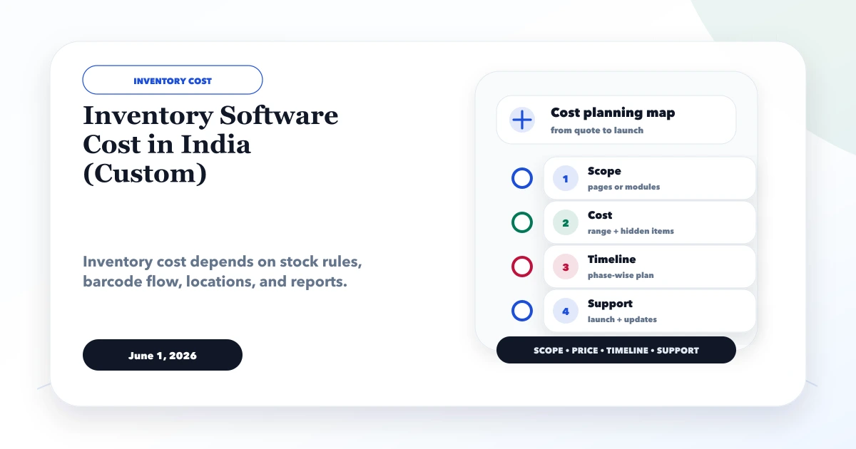 Inventory Software Cost in India (Custom)