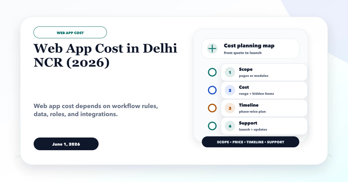 Web App Cost in Delhi NCR (2026)