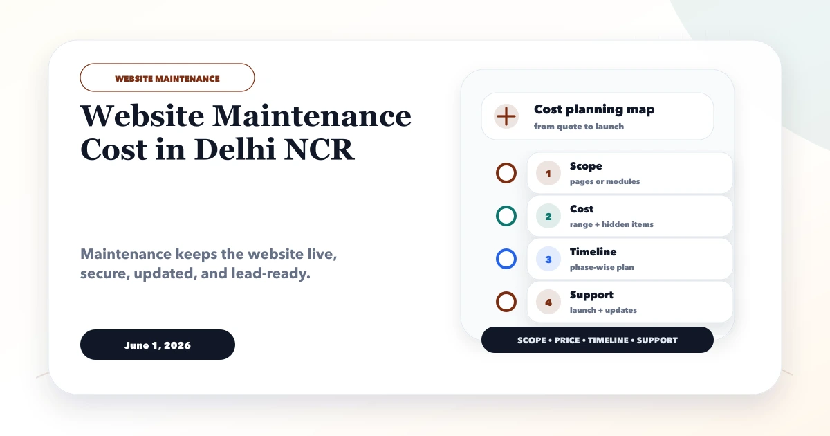 Website Maintenance Cost in Delhi NCR