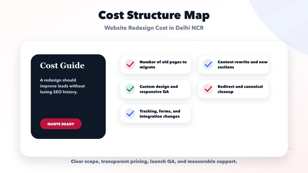 Website Redesign Cost in Delhi NCR structure map