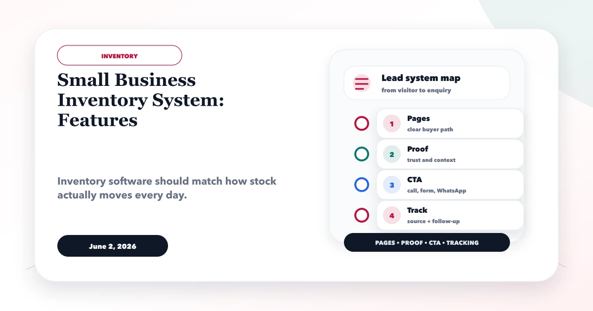 Small Business Inventory System: Features