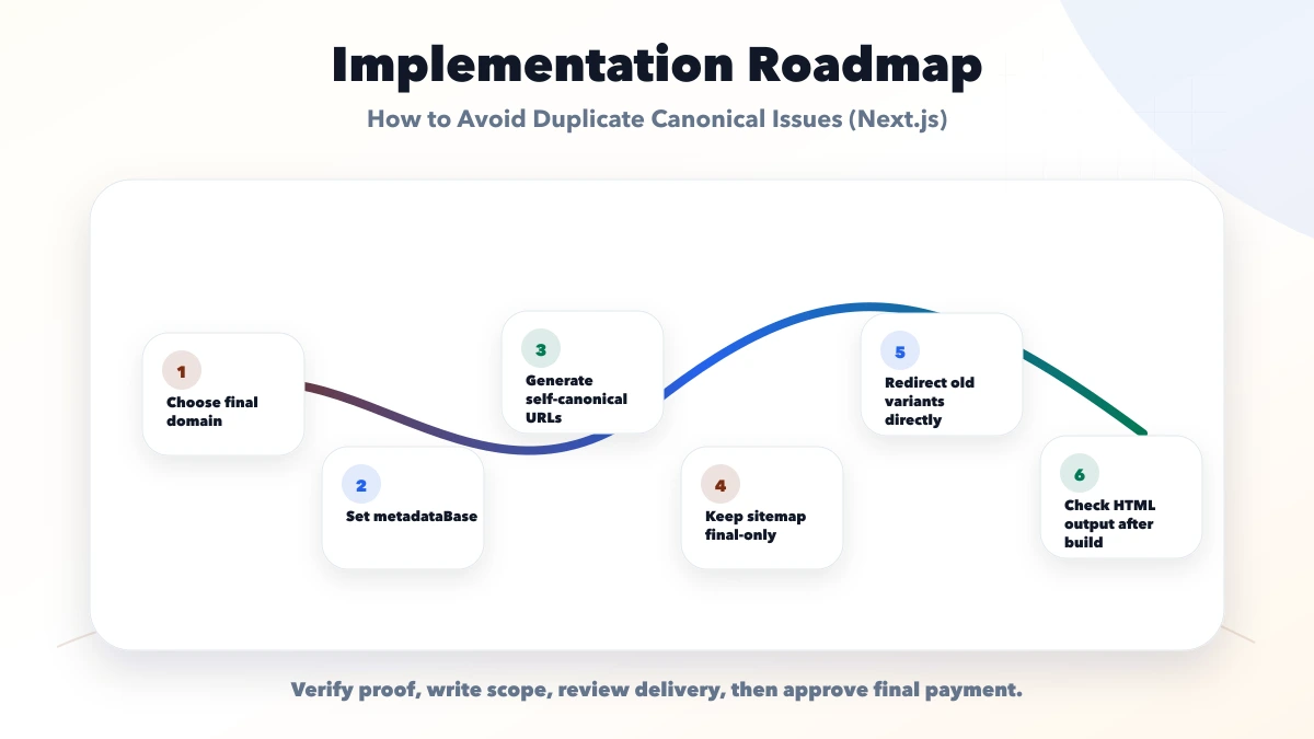 How to Avoid Duplicate Canonical Issues (Next.js) roadmap