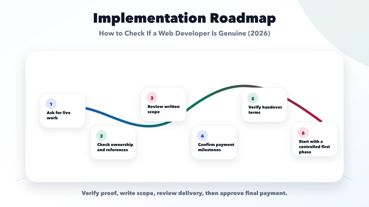 How to Check If a Web Developer Is Genuine (2026) roadmap