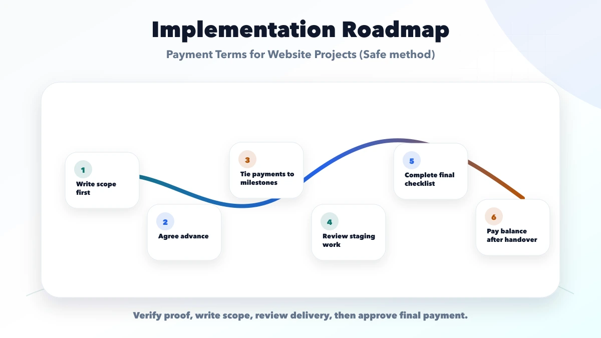 Payment Terms for Website Projects (Safe method) roadmap