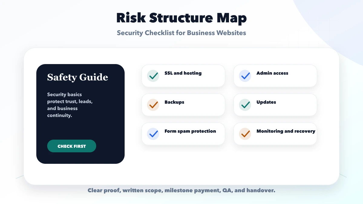 Security Checklist for Business Websites structure map