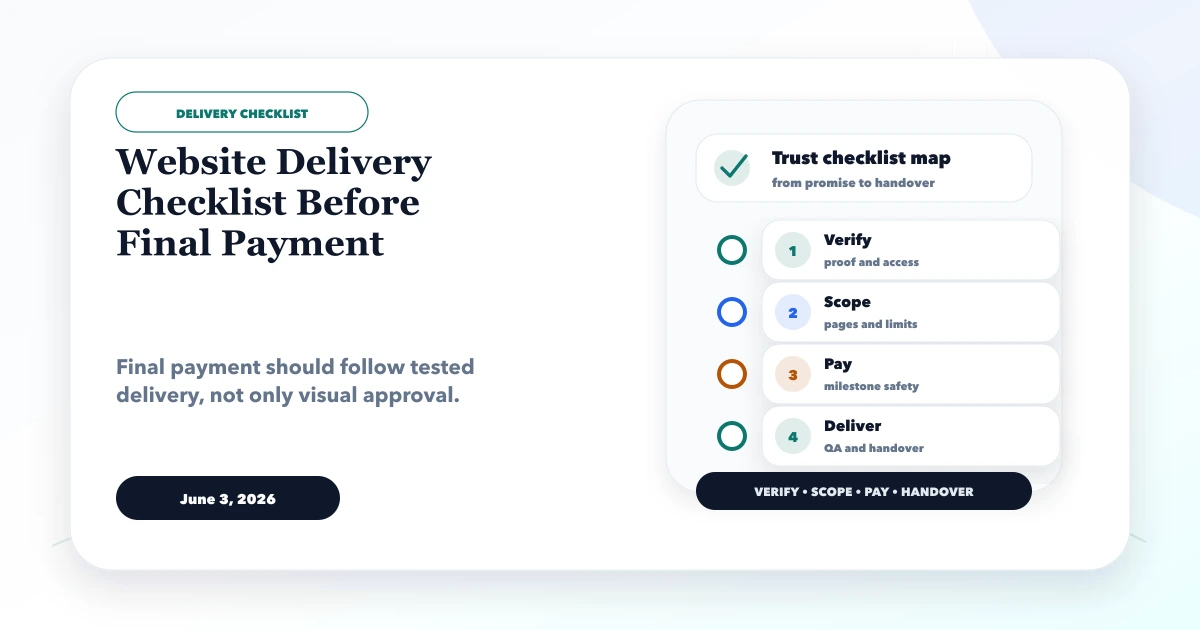 Website Delivery Checklist Before Final Payment