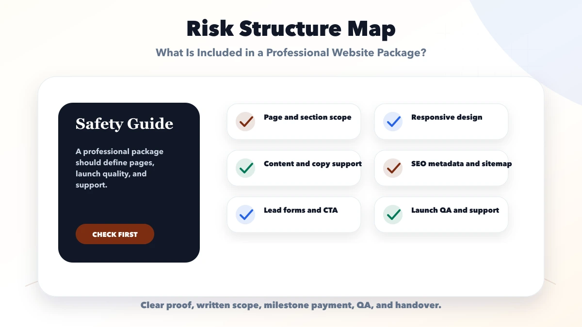What Is Included in a Professional Website Package? structure map
