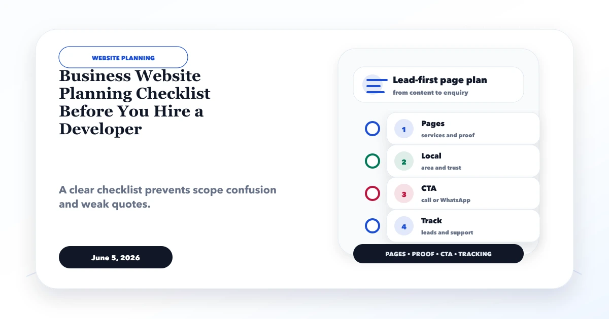 Business Website Planning Checklist Before You Hire a Developer