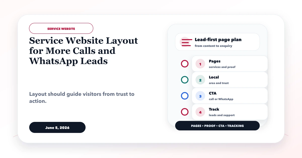 Service Website Layout for More Calls and WhatsApp Leads