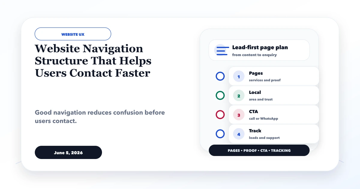 Website Navigation Structure That Helps Users Contact Faster