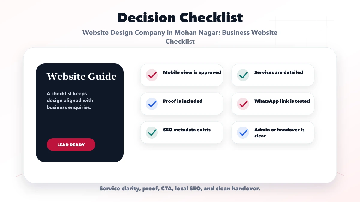 Website Design Company in Mohan Nagar: Business Website Checklist checklist