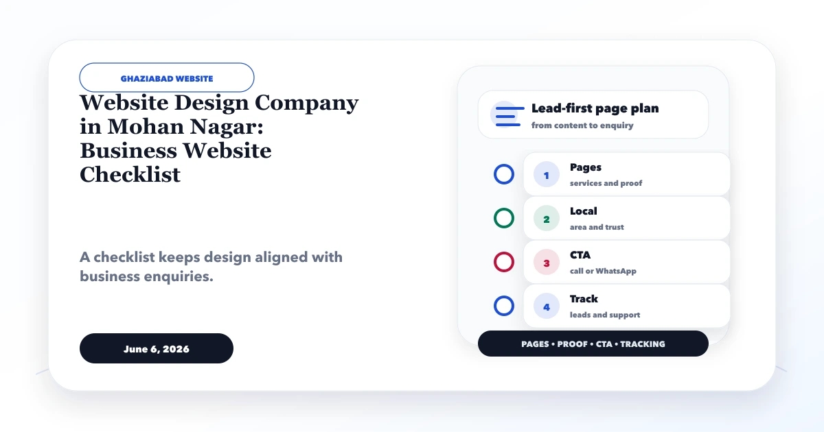 Website Design Company in Mohan Nagar: Business Website Checklist