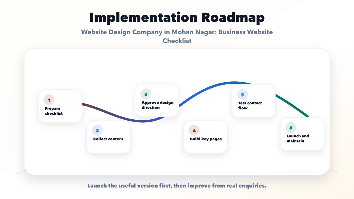 Website Design Company in Mohan Nagar: Business Website Checklist roadmap