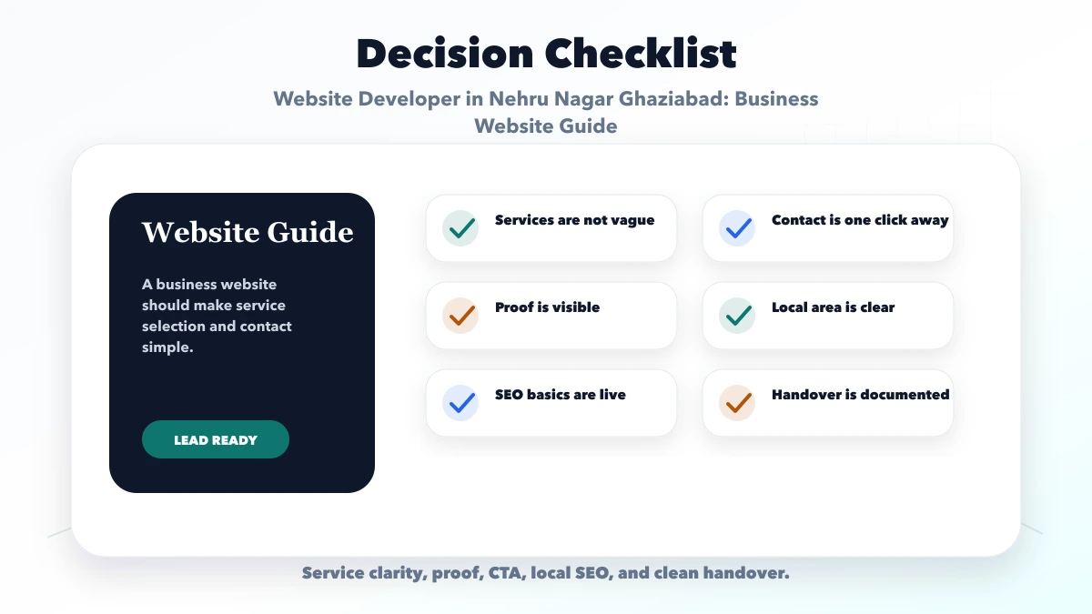 Website Developer in Nehru Nagar Ghaziabad: Business Website Guide checklist