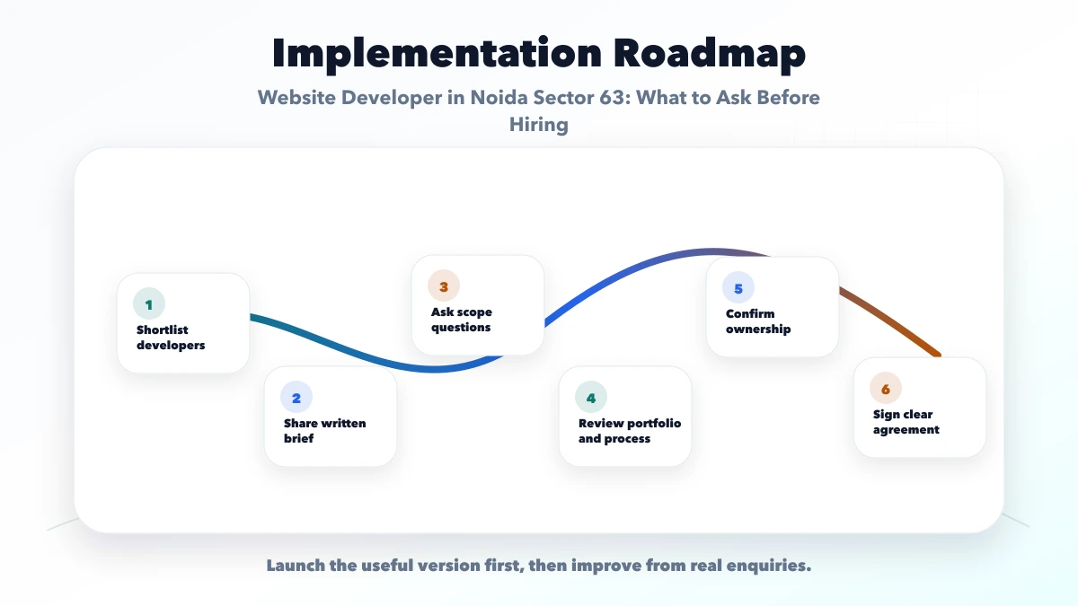 Website Developer in Noida Sector 63: What to Ask Before Hiring roadmap