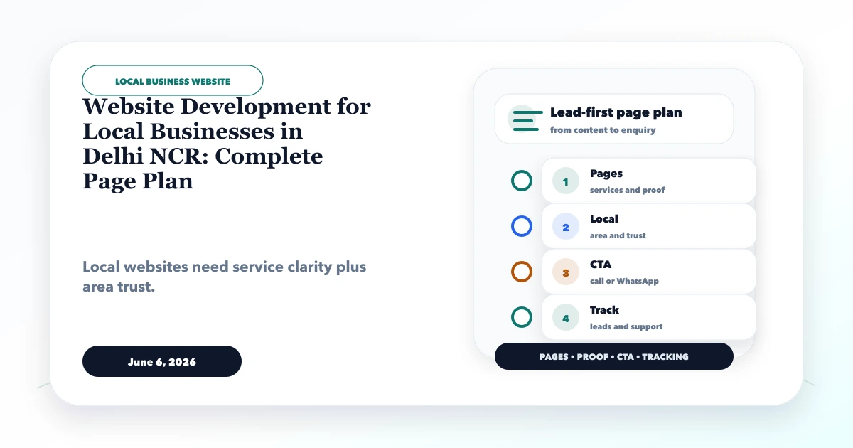 Website Development for Local Businesses in Delhi NCR: Complete Page Plan