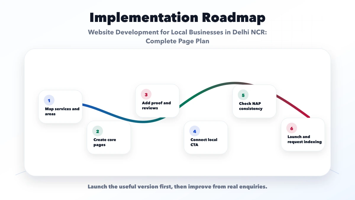 Website Development for Local Businesses in Delhi NCR: Complete Page Plan roadmap