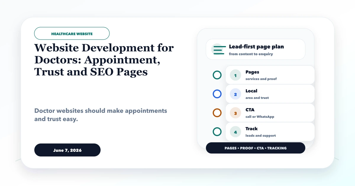 Website Development for Doctors: Appointment, Trust and SEO Pages