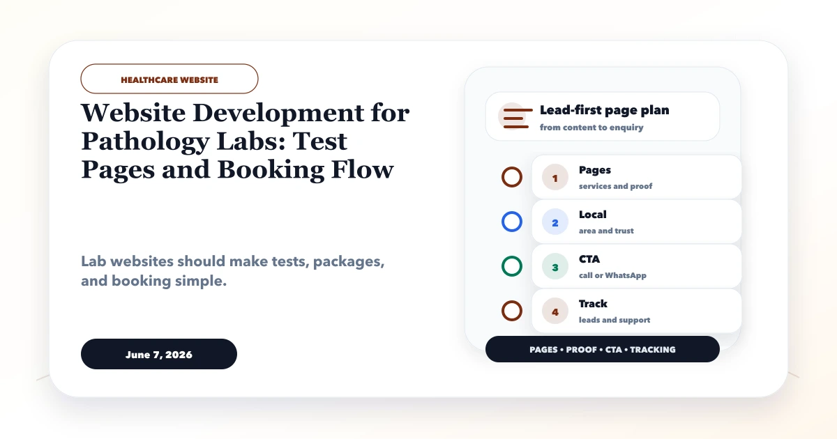 Website Development for Pathology Labs: Test Pages and Booking Flow