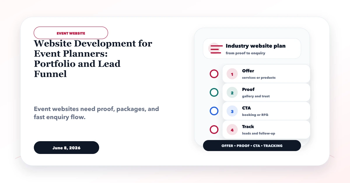 Website Development for Event Planners: Portfolio and Lead Funnel