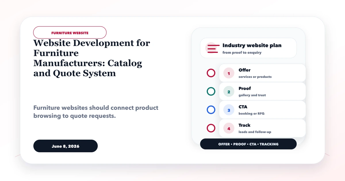 Website Development for Furniture Manufacturers: Catalog and Quote System