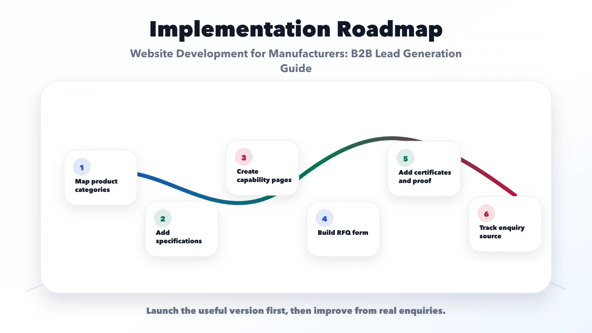 Website Development for Manufacturers: B2B Lead Generation Guide roadmap