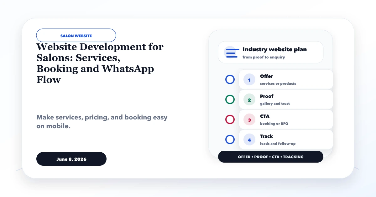 Website Development for Salons: Services, Booking and WhatsApp Flow