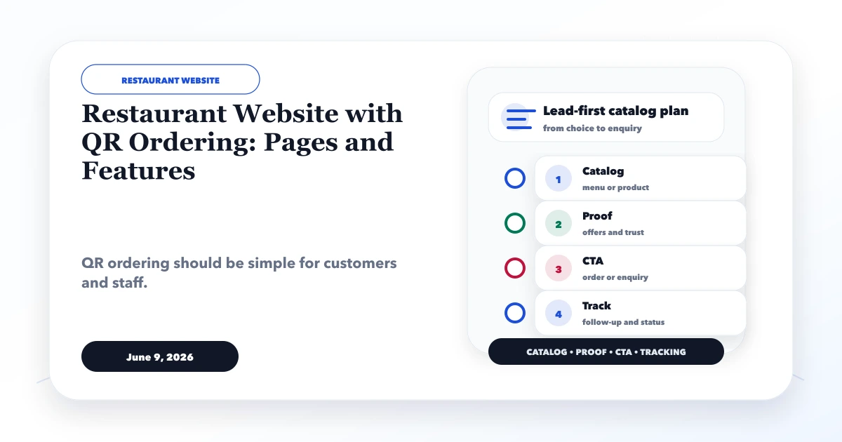 Restaurant Website with QR Ordering: Pages and Features
