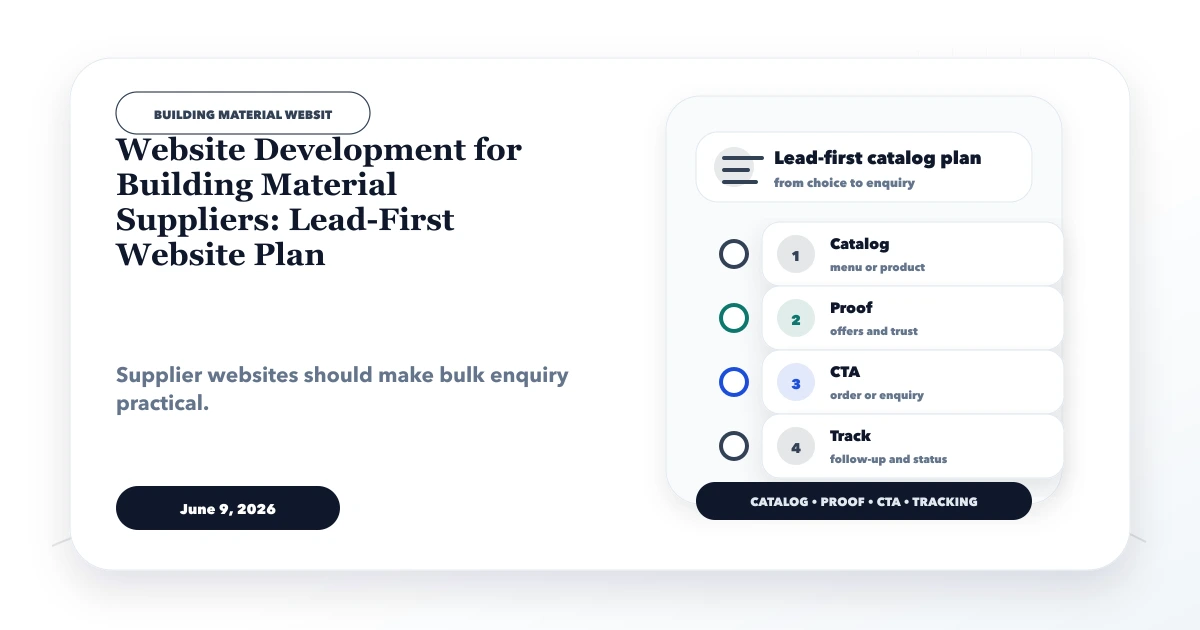 Website Development for Building Material Suppliers: Lead-First Website Plan