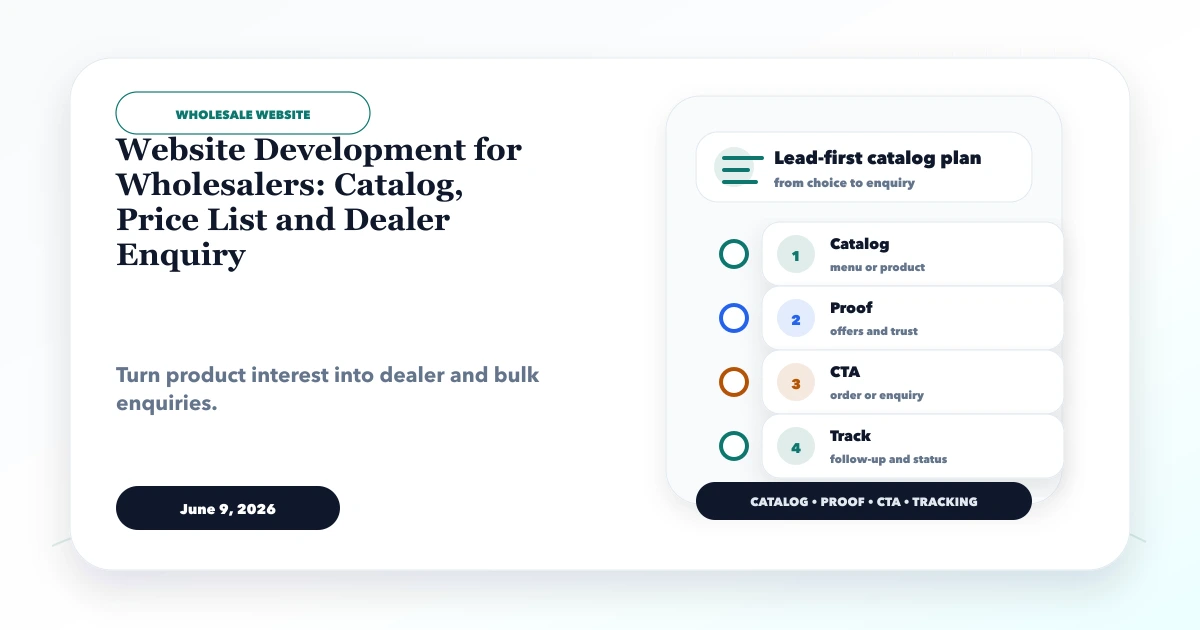 Website Development for Wholesalers: Catalog, Price List and Dealer Enquiry