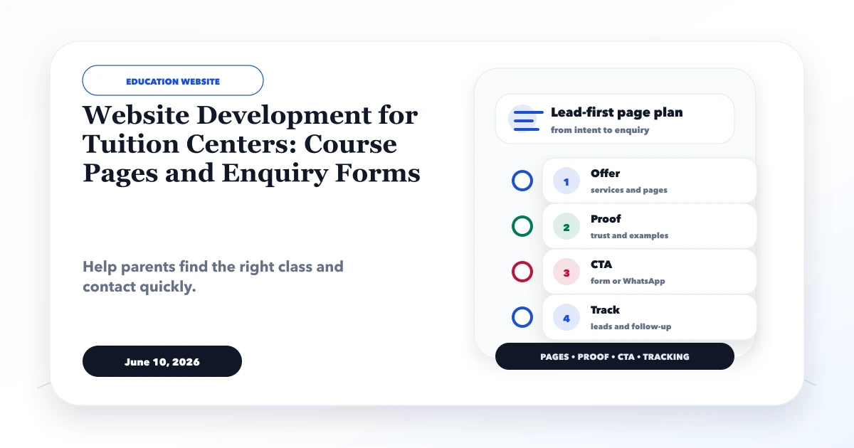 Website Development for Tuition Centers: Course Pages and Enquiry Forms