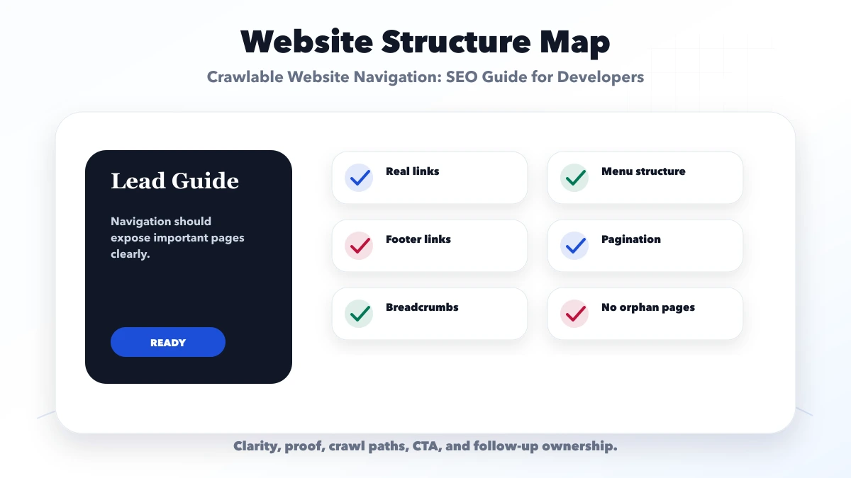 Crawlable Website Navigation: SEO Guide for Developers structure map