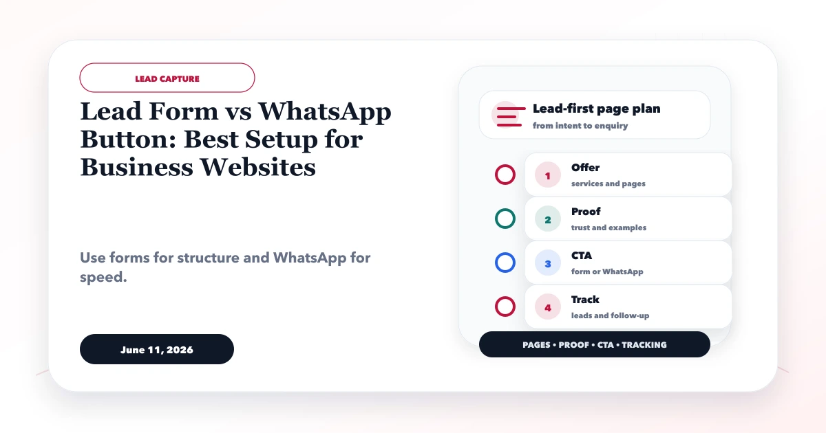 Lead Form vs WhatsApp Button: Best Setup for Business Websites