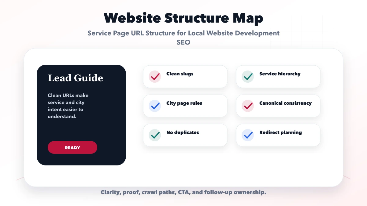 Service Page URL Structure for Local Website Development SEO structure map