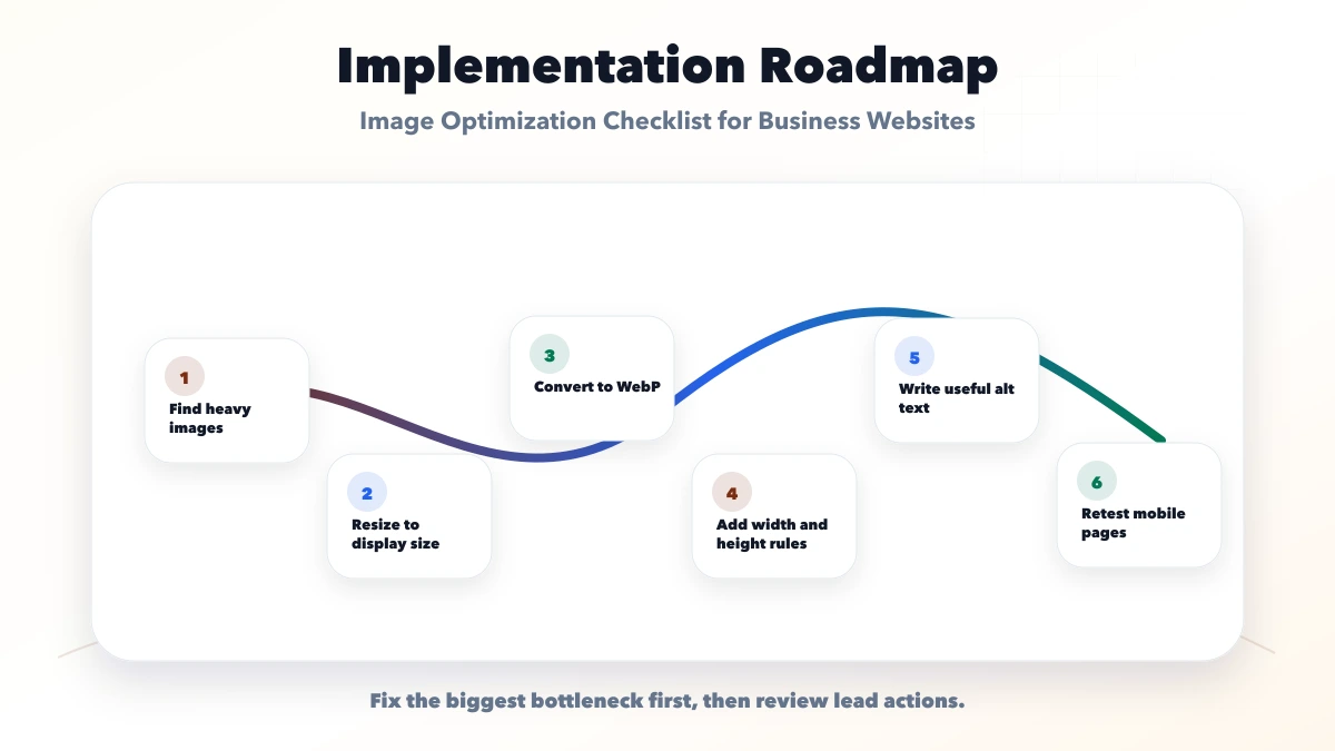 Image Optimization Checklist for Business Websites roadmap