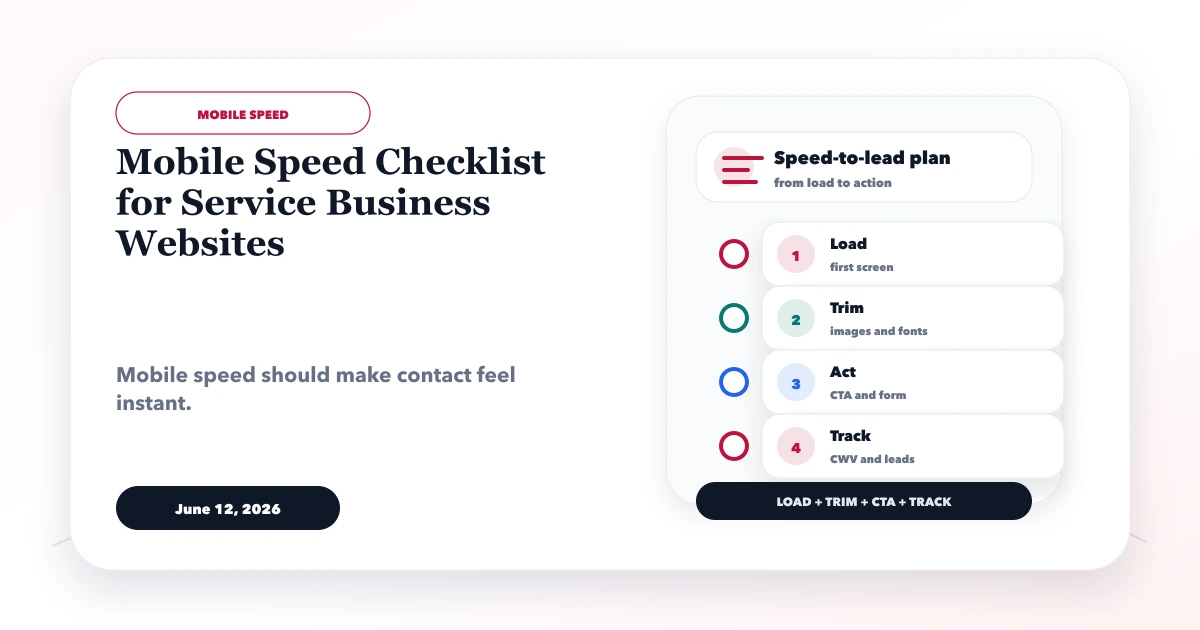 Mobile Speed Checklist for Service Business Websites