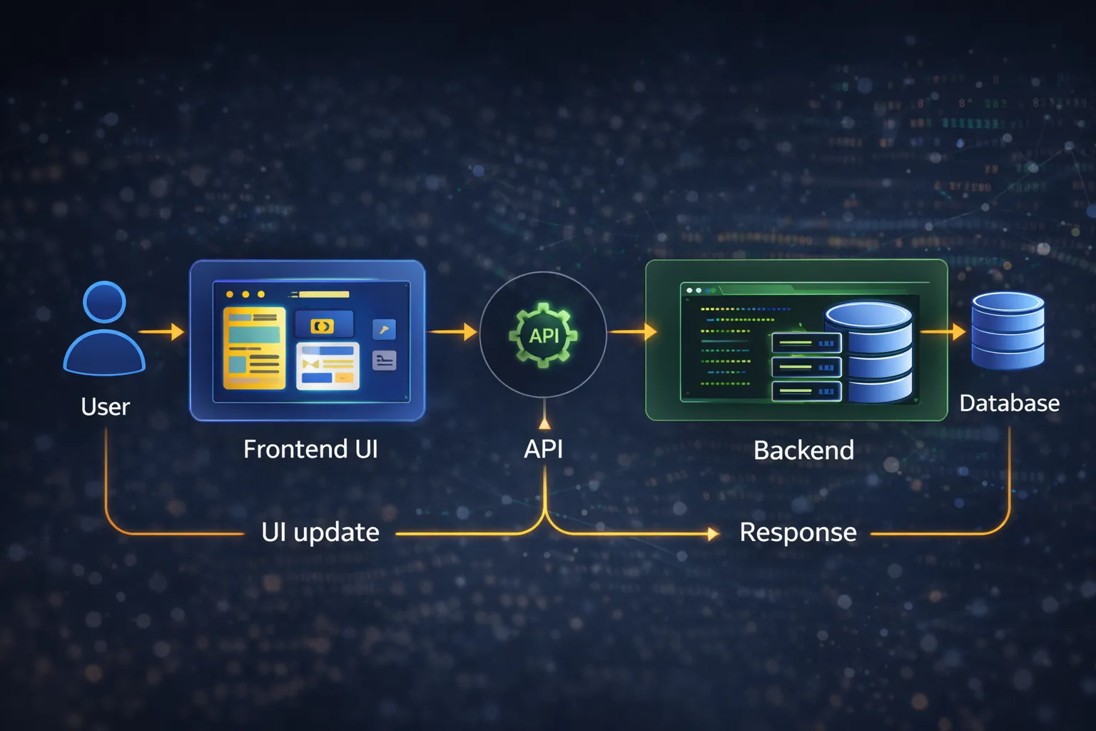 Frontend-backend flow diagram