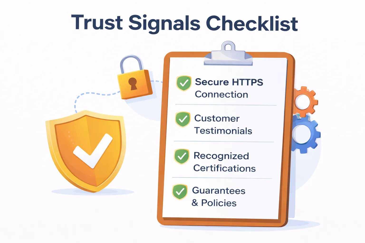 Trust signals checklist for business websites